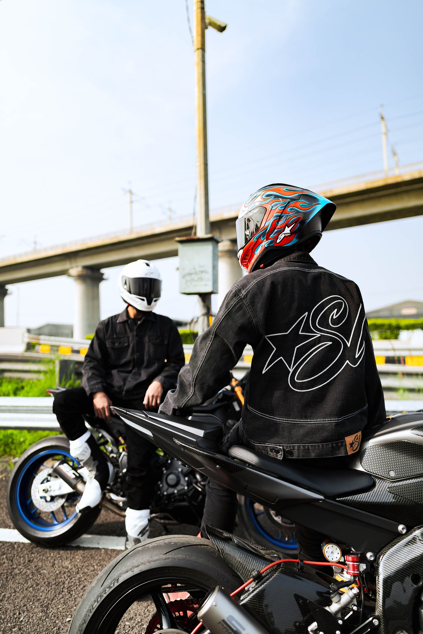 STAR-SL BLACK WASHED DENIM