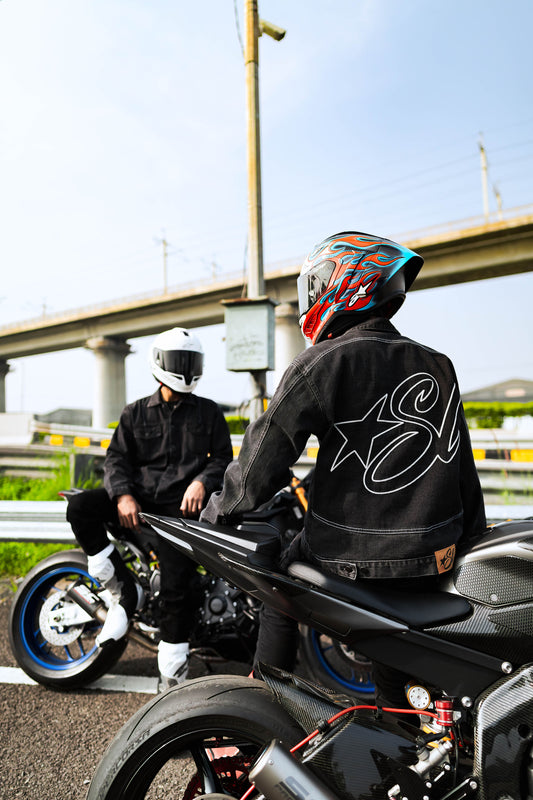 STAR-SL BLACK WASHED DENIM