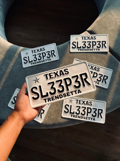 SLEEPERLAB EXCLUSIVE LICENSE PLATE