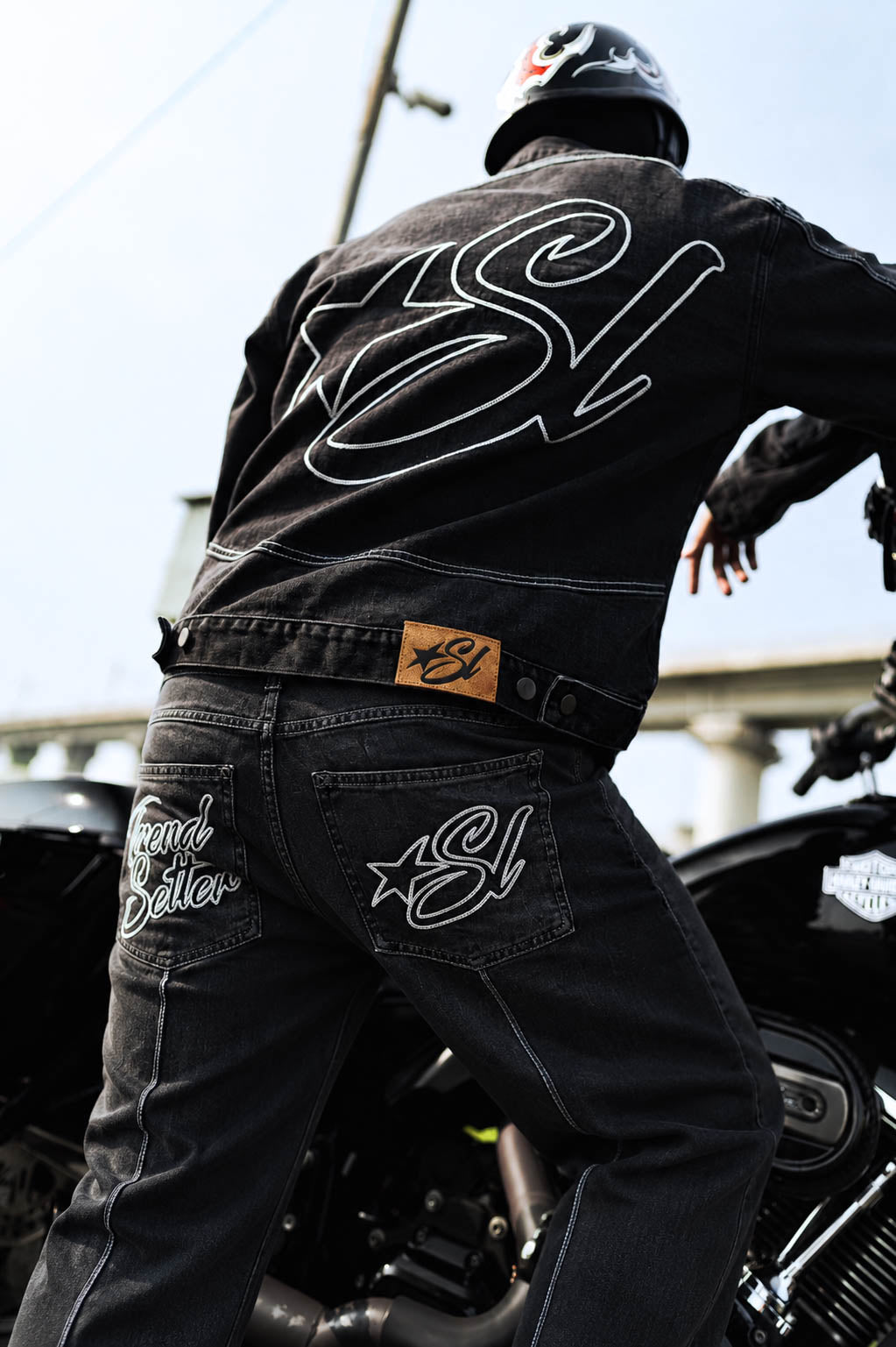 STAR-SL BLACK WASHED DENIM