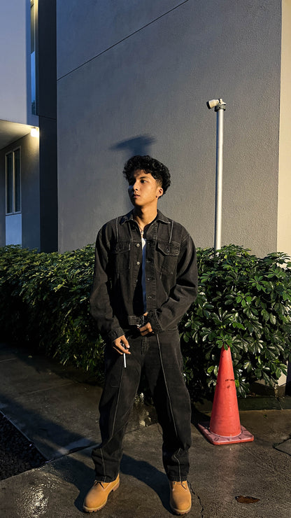 STAR-SL BLACK WASHED DENIM