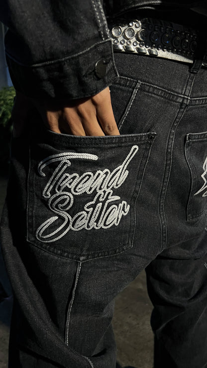 STAR-SL BLACK WASHED DENIM