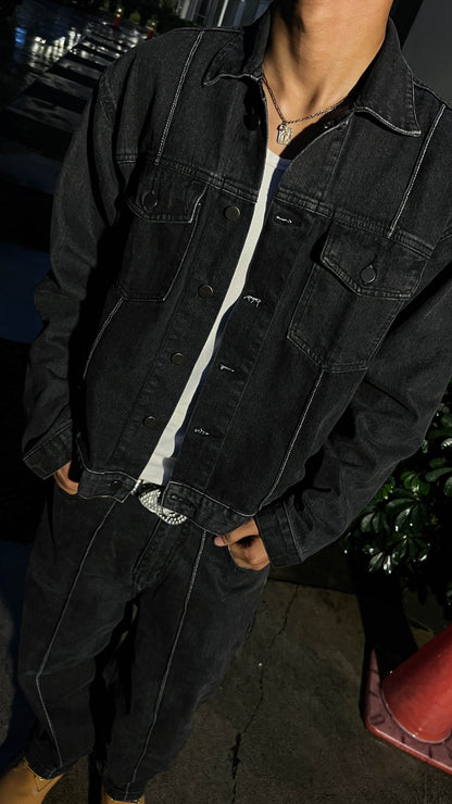 STAR-SL BLACK WASHED DENIM